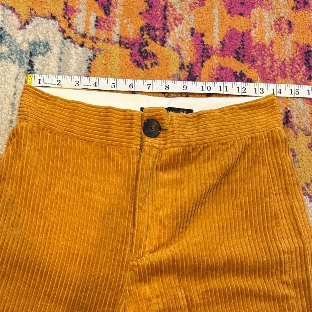 NWOT Zara Mustard Yellow Pants - Picture 5 of 8